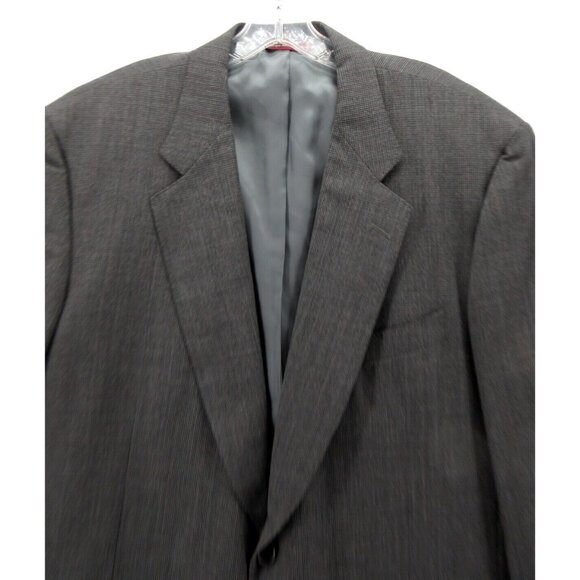 Samuelsohn Sport Coat 46 Long Blazer Houndstooth Wool Super 100 VINTAGE - Picture 2 of 14